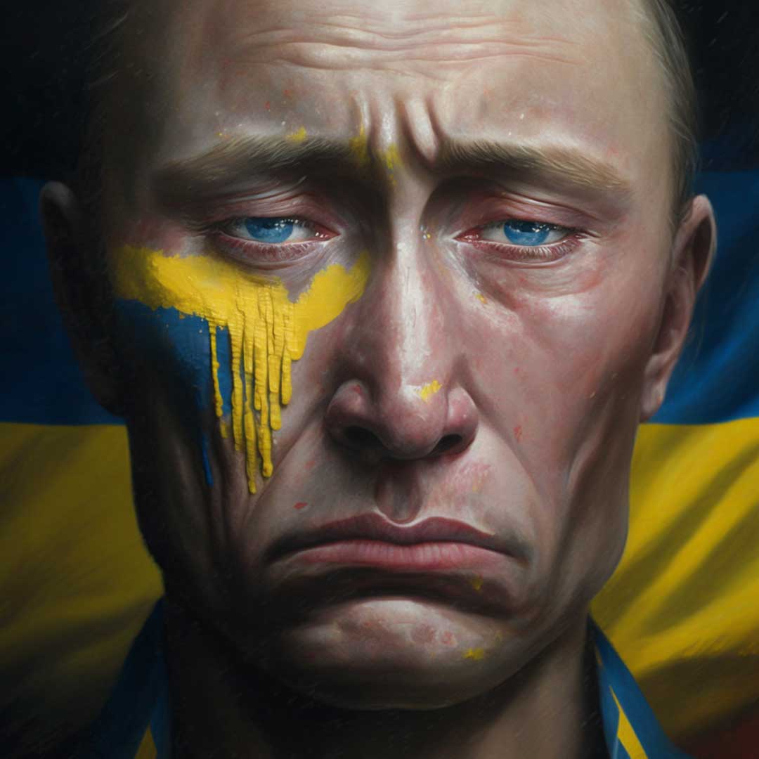 AI-genererat porträtt av Vladimir Putin